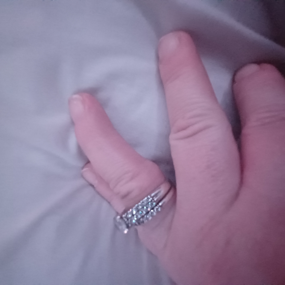 Silver Ring with Clear Stones 925